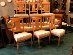 Set of 6 Neo-Classic Birdseye Maple Chairs
