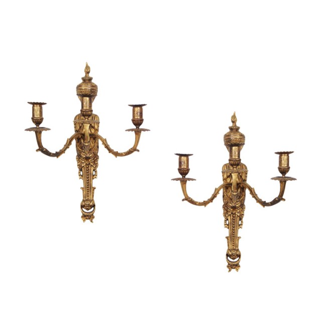 6005LZ - Pair of Bronze Sconces