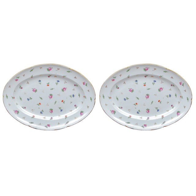 8458AB - Pair of Old Paris Platters