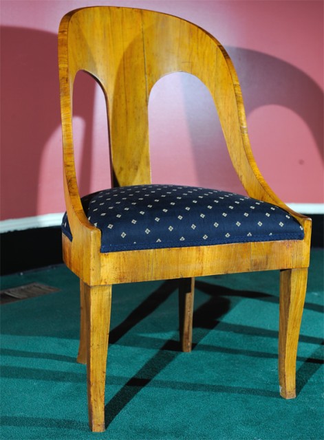 Closeup of one chair.