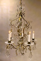 Belle Epoque 5-Light Brass & Crystal Chandelier