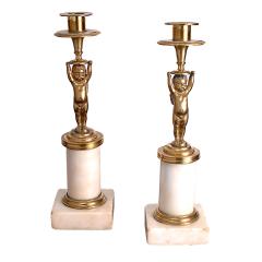 Pair of Putti Candlesticks