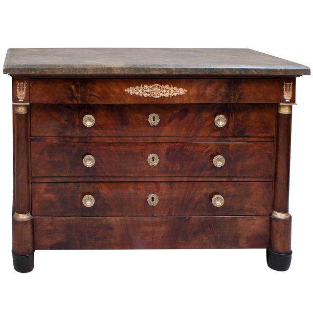 6738FP - Faux Marble Top Chest