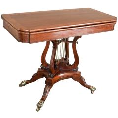 Federal Cross-Lyre Card Table