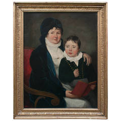 Oil on Canvas "Mother and Son" 