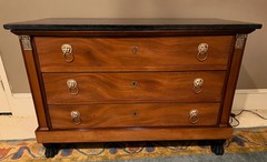 Provincial Empire Marble Top Commode